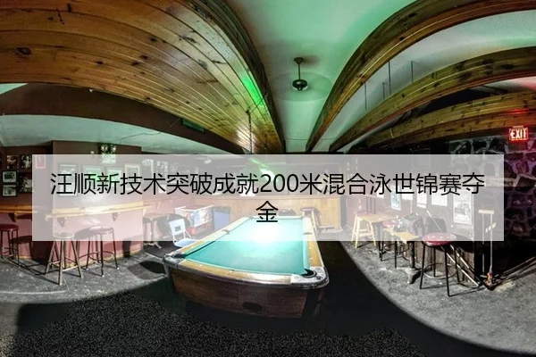 汪顺新技术突破成就200米混合泳世锦赛夺金
